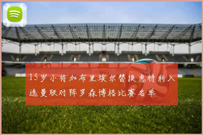 15岁小将加布里埃尔替换惠特利入选曼联对阵罗森博格比赛名单